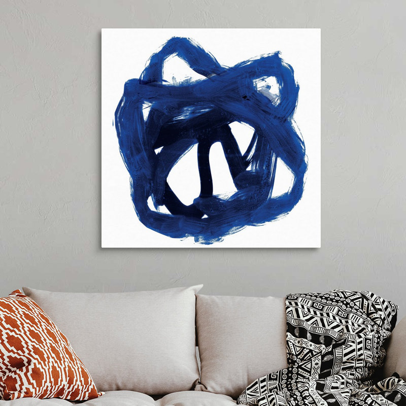 "Eternal Indigo I" par PI studio, reproduction d’art sur toile, H 36 po x l 36 po x P 1,25 po, Toile tendue