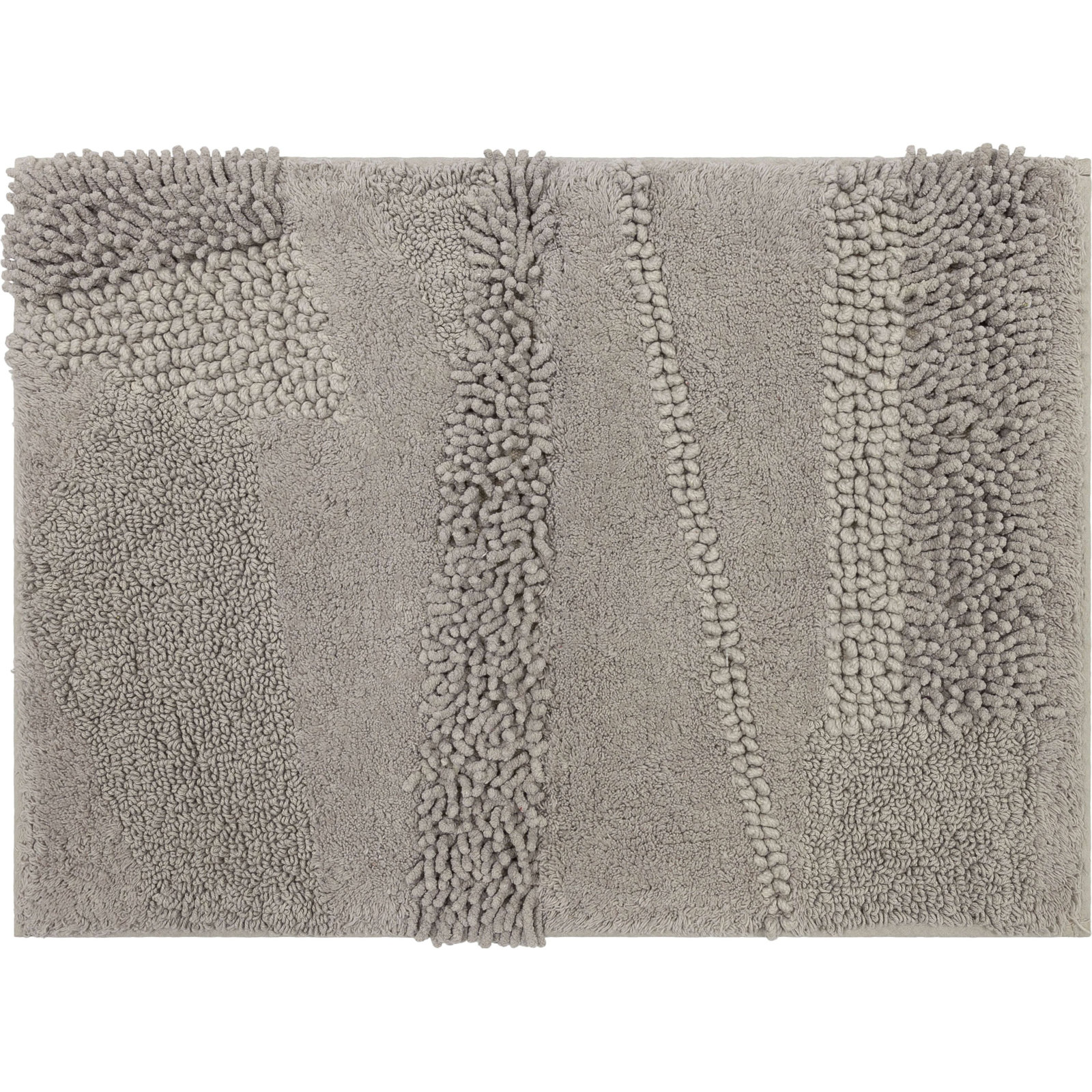 Laverne Solid Cotton Bath Rug, 17" W x 24" L, Silver