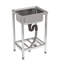 Belfry Kitchen Leming 400mm W Single Bowl Stainless Steel Flush Kitchen Sink with 1 Faucet Hole