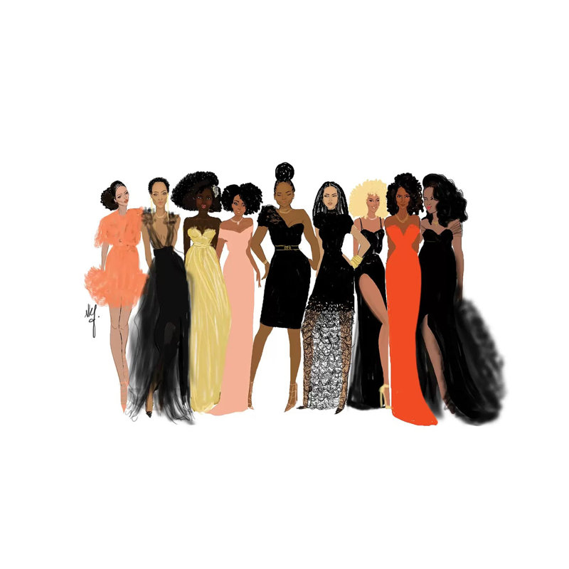 Band by Nicholle Kobi - Print on Canvas, Wrapped Canvas, 20.32 cm H x 30.48 cm W