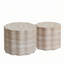 Ensemble de 2 tables basses rondes avec motif de faux Mars-291075251