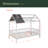 Twin Size Wood House Bed With Fence-755095048
