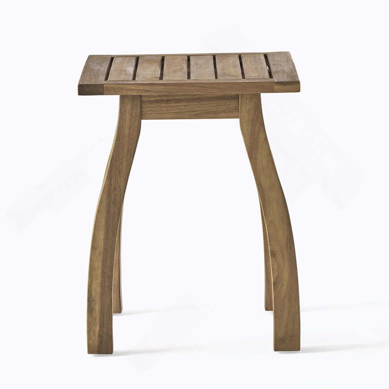 Acacia Wood Accent Side Table In Natural Stained, Weather-Resistant Rectangular End Table For Patio, Garden, Lawn, And Living Room(Natural Stained)