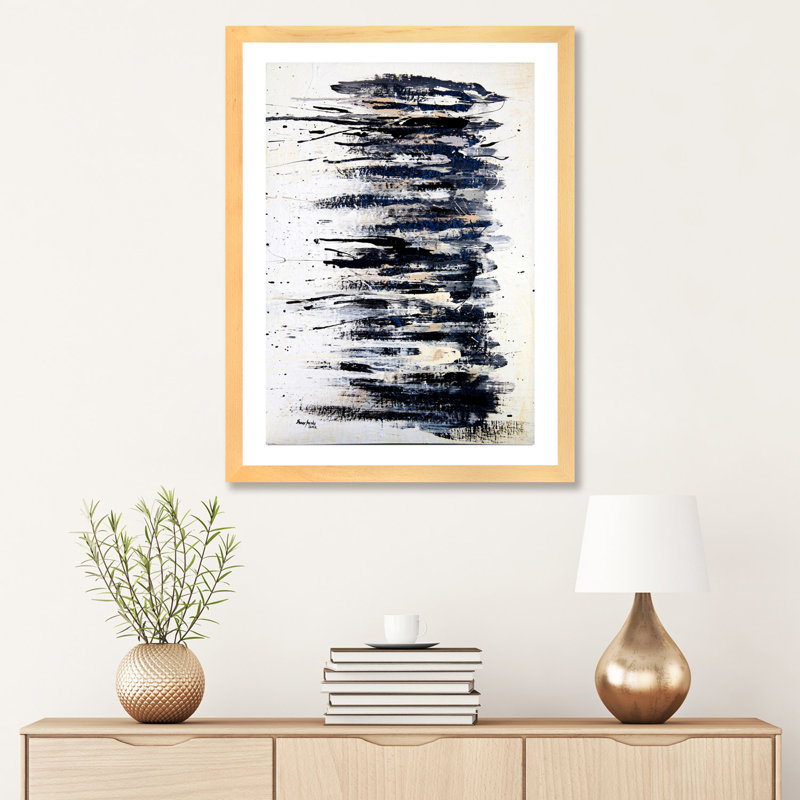 «Shading in Black # 2» par Shawn Jacobs - reproduction d'art, Papier encadré de bois naturel, H 32 po x l 24 po x P 1 po