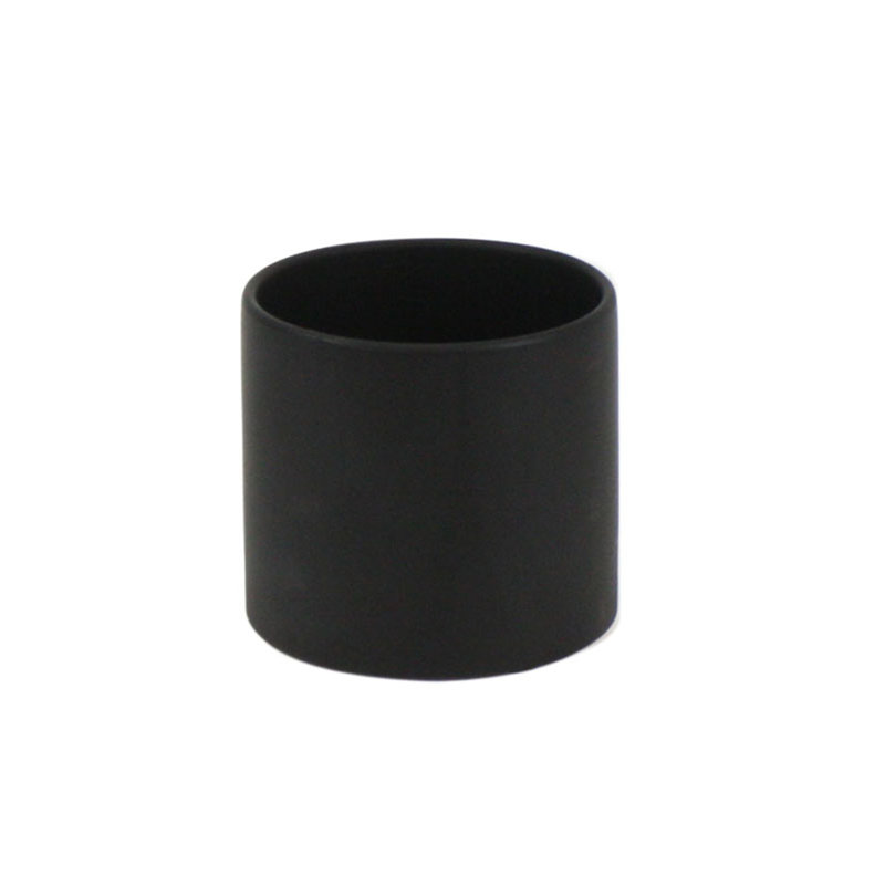 Vase de table en céramique, H 4 po x l 3,75 po x p 3,75 po, Noir