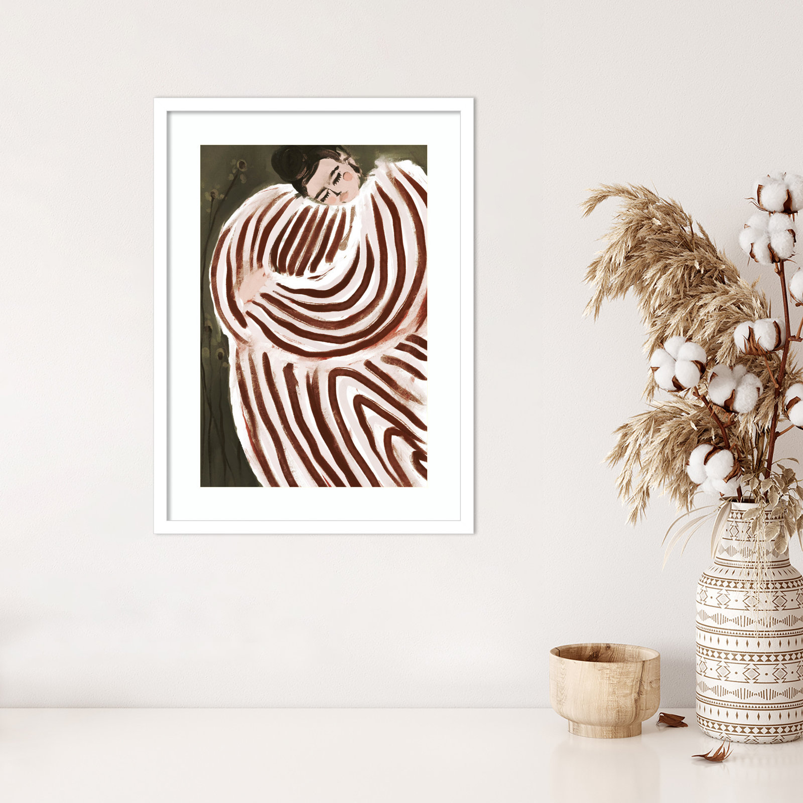 Galya "Sleeping Princess" Print, White, 25" H x 19" W