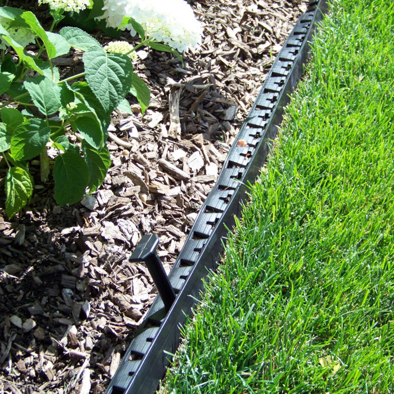 Black Heavy Duty Polypropylene Garden Stakes Set of 12