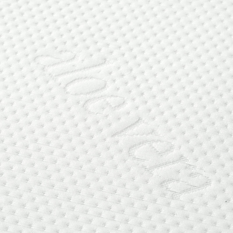 Lit simple, matelas en mousse viscoélastique gélifiée, 8 po, housse double, aloès, mousse à haute densité, bases réglables Housse blanche avec support de 6 po et support de refroidissement de 2 po