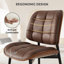 PU Leather Upholstered Dining Chairs With Stitched Detailing And Soft Padding - Perfect Side Chairs For Dining Rooms, Kitchens, And Living Rooms-1412744820