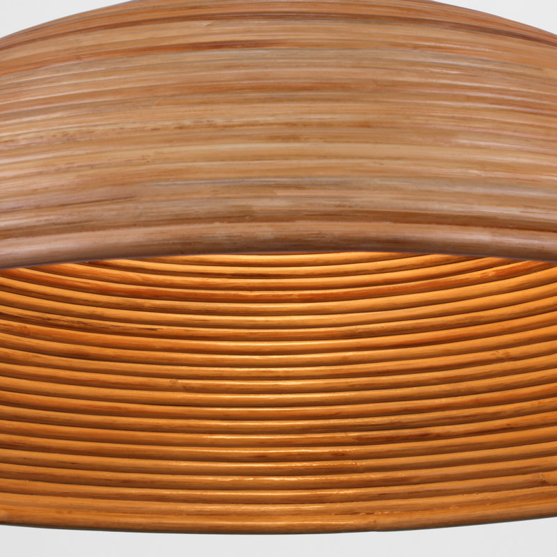 Emerson 1 - Light Pendant by Suzanne Kasler, 16" H x 42.25" W x 42.25" D, Natural, Polished Nickel