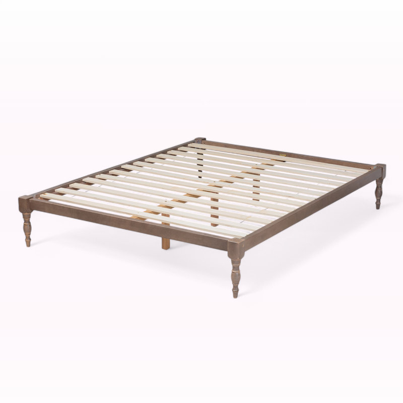 Guendi Queen Platform Bed Frame Modern and Contemporary, Brown 12.72'' H X 63.06'' W X 81.14'' L