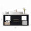 Meuble-lavabo mural 40 po avec lavabo ovale en céramique-143198503-143198500