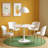 Indars Round Metal Base Dining Table-1649017038-1649017039