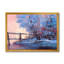 Paysage d'hiver avec pont de la rivière Méandre - reproduction sur toile-59709233-59709239