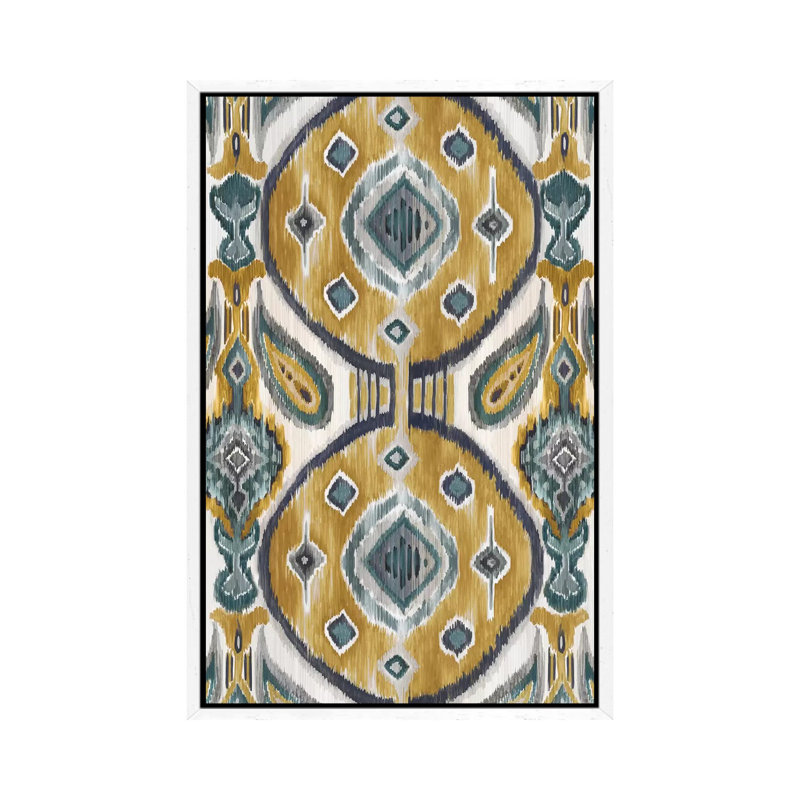 Tile Decor by Eva Watts - Painting on Canvas, 152.4cm H x 101.6cm W x 3.81cm D, White Framed
