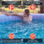 Spa gonflable en vinyle 130 jets pour 6 personnes Aleko-32701843