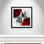 Hamswell, cercle, segment, rouge, II, impression sur papier encadré-29363310