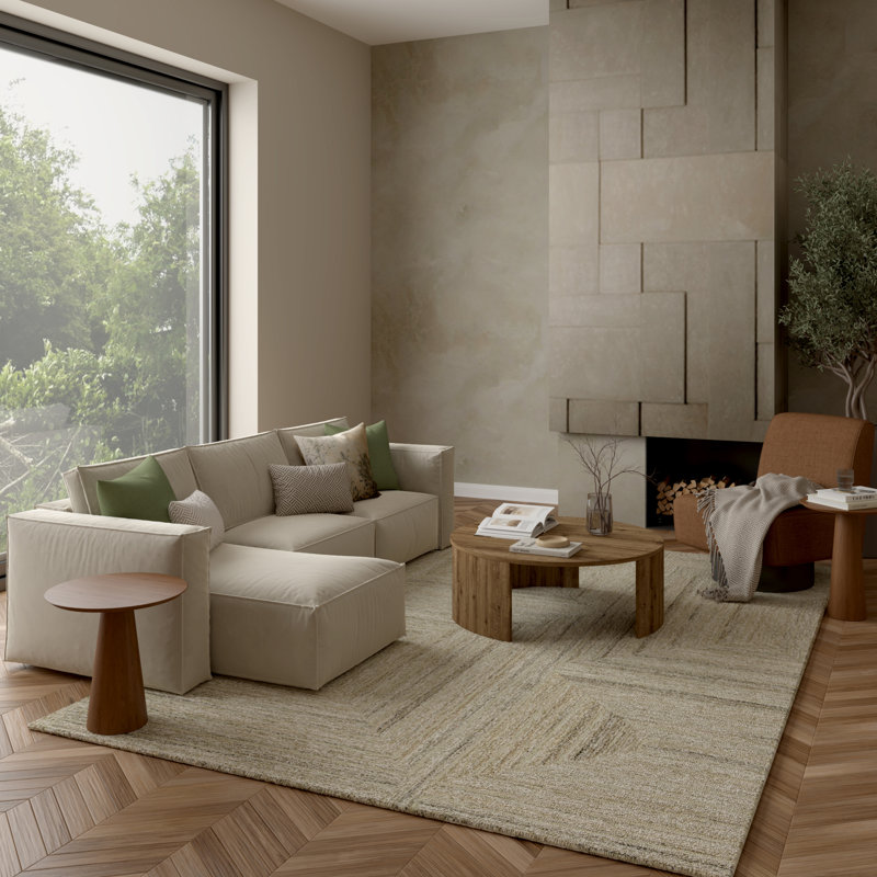 Tapis d'intérieur en laine Bove, 9 pi x 12 pi