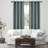 Window Drapes, Jacquard Linen Curtains, Grommet, 2 Panels Set-1873342265