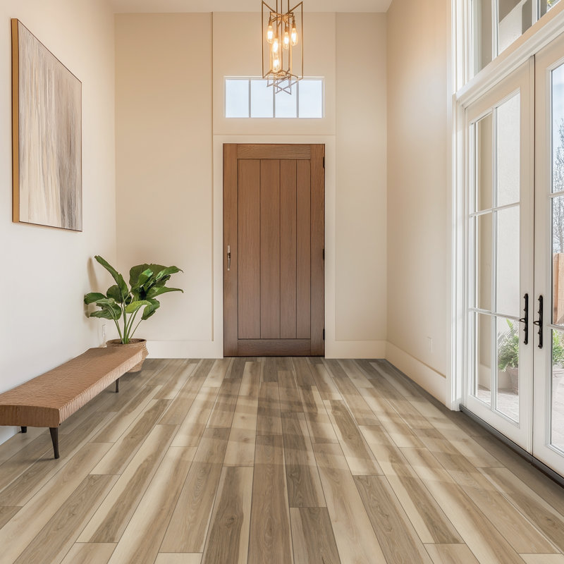 Plancher de vinyle rigide de luxe à noyau rigide en érable de 7 po x 48 po 5MM Woodbay Vanora, Vanora Maple