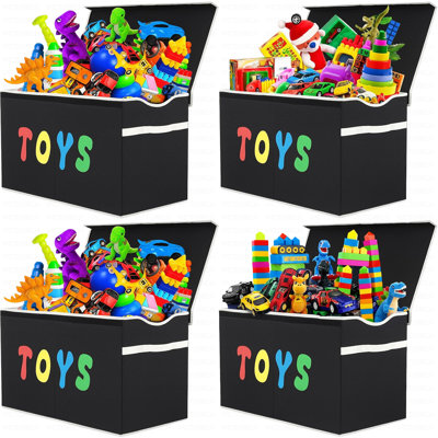 Toy Box Chest, Collapsible Sturdy Storage Bins with Lids, Extra Large Kids Toy Storage Organizer Boxes Bins Baskets for Kids, Boys, Girls, Nursery Roo by Isabelle & Max