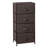 Gastineau Sorbus 4 Drawers Chest Nightstand with Steel Frame, Wood Top, & Fabric Bins-613955948