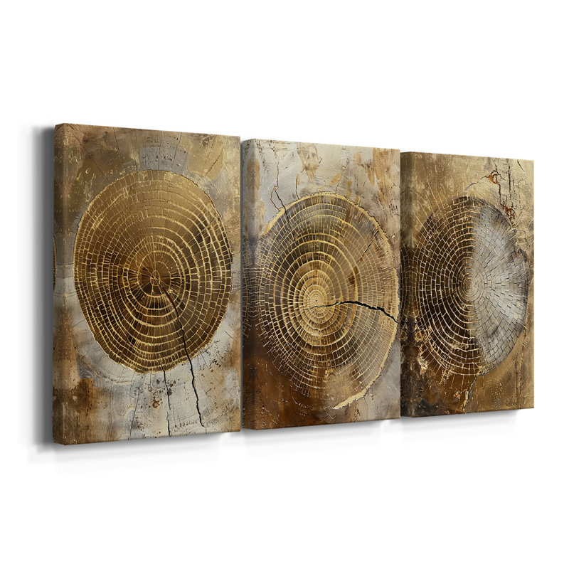 ABSTRACT Series CXC - Toile tendue sur mesure - 3 pièces, H 12 po x l 24 po