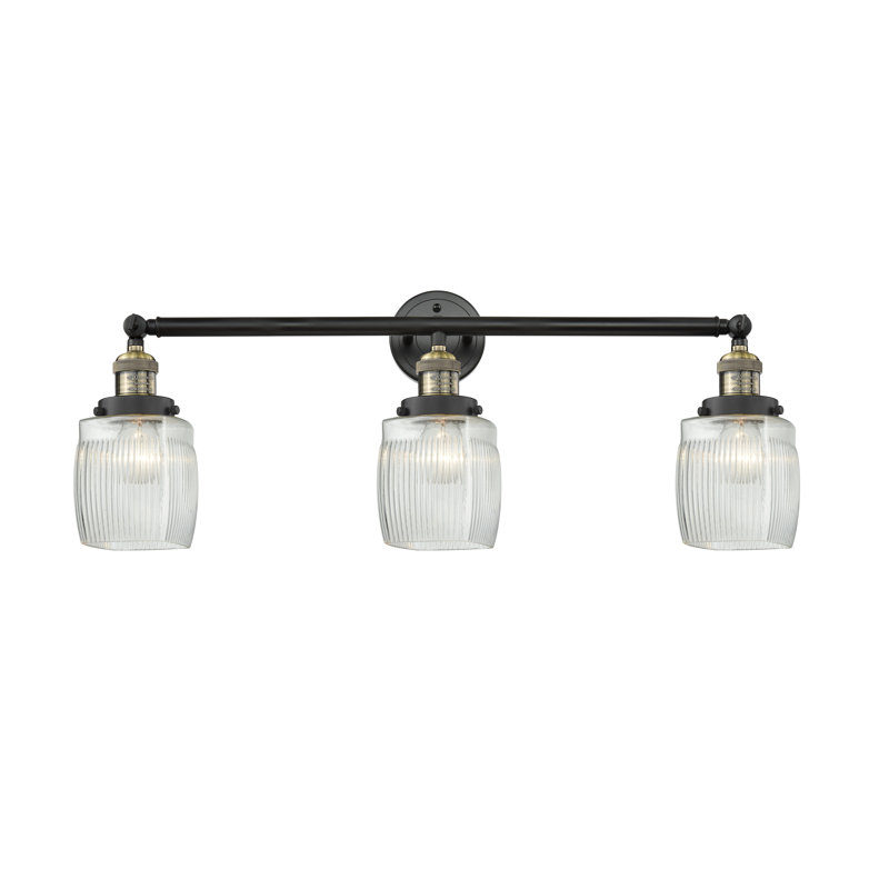 Mireya 3 - Light Dimmable Vanity Light, Black Antique Brass, 6 Watt Vinage LED Bulb