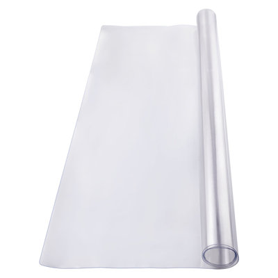 Plastic Table Cover, 48 x 48 Inch 1.5 mm Thick Clear Table Protector, Square PVC Desk Mat, Waterproof & Easy Cleaning Desk Pad Tablecloth, for Office Dresser Dining Room Table Night Stand