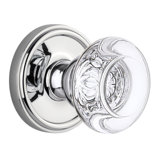 Grandeur Georgetown Rosette Double Dummy with Bordeaux Crystal Door Knob