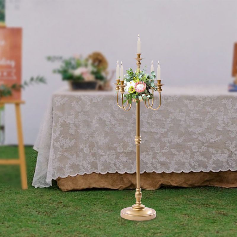 48.72'' H Iron Floor Candelabra