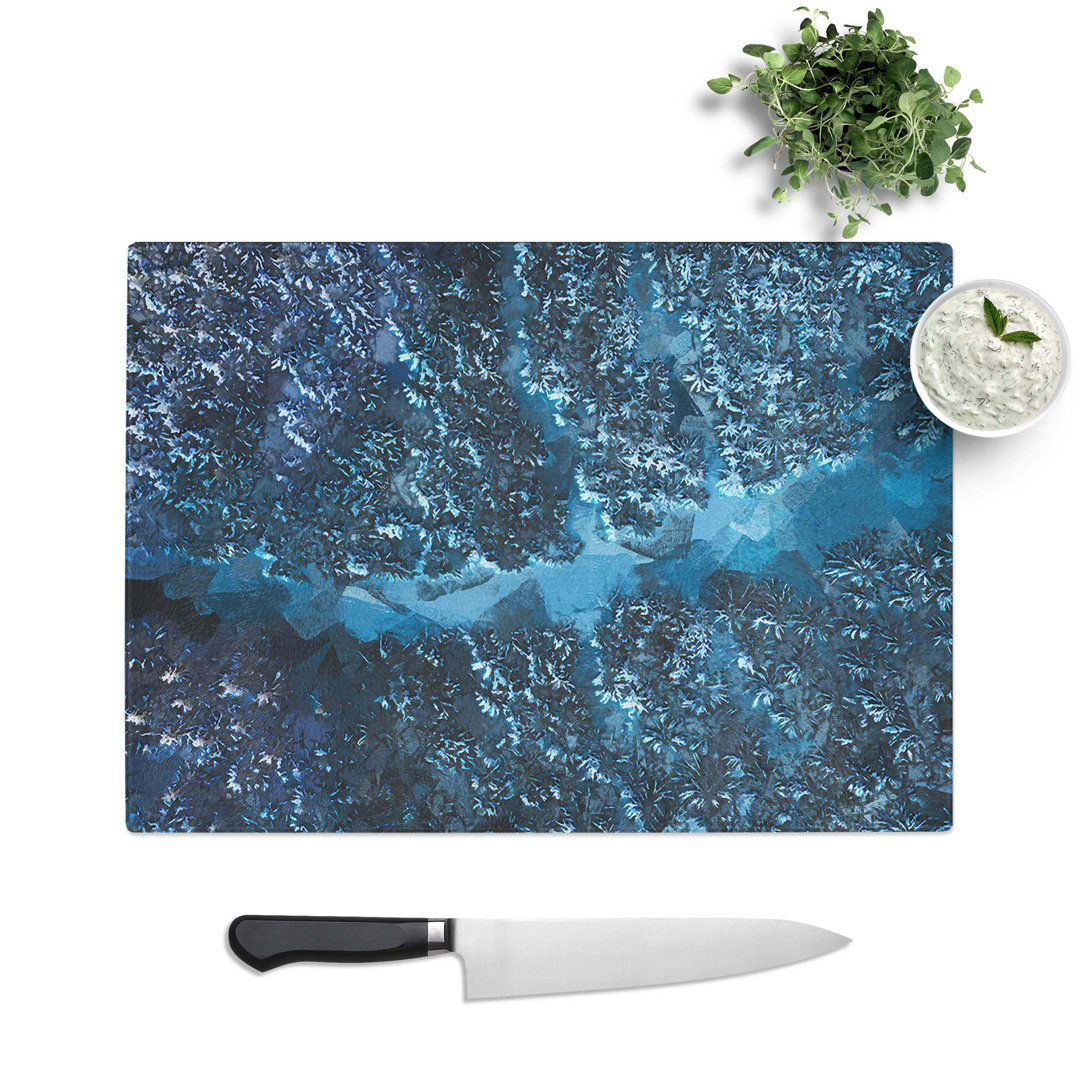 Tempered Glass Walking Through the Forest in Abstract Chopping Board