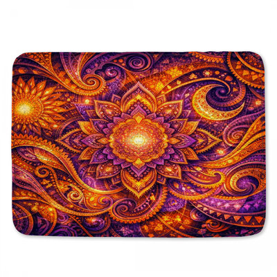 Vibrant Mandala Pattern Bath Mat