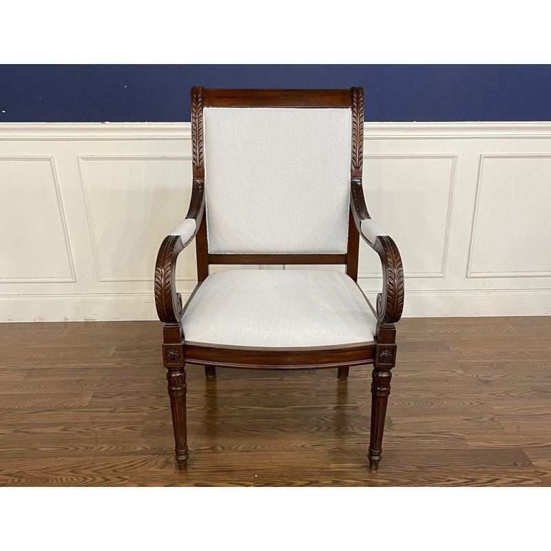 Newport Solid Wood Arm Chair in White