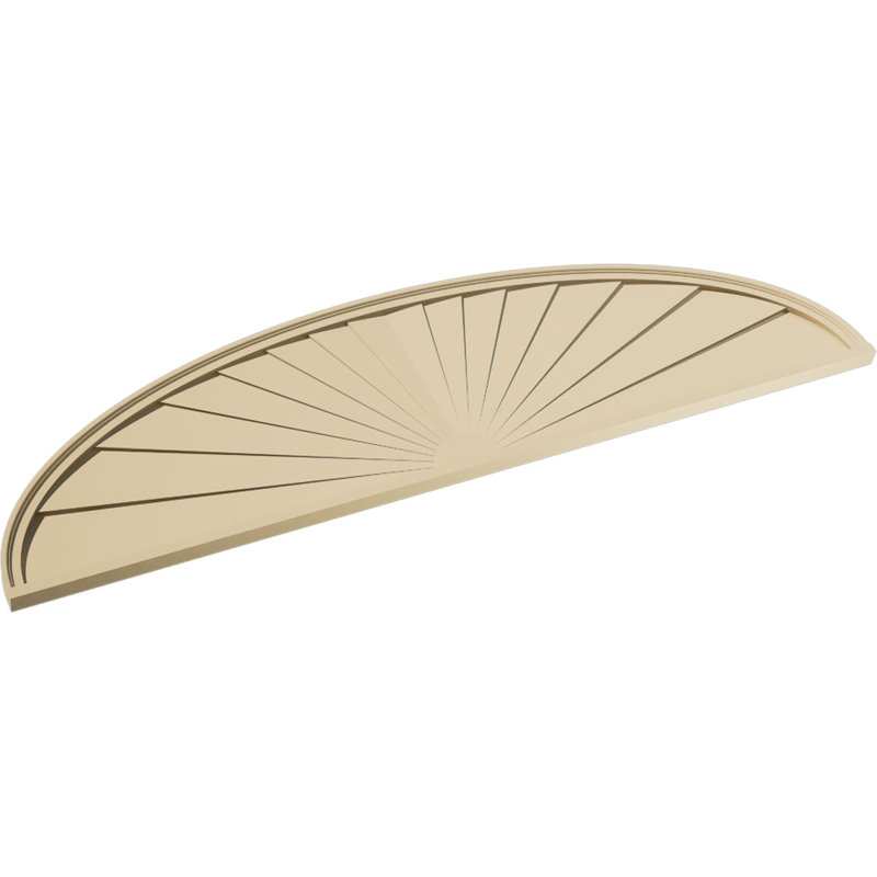 Fronton en uréthane Elliptical Signature, brun clair apprêté, 80 po x 21 po x 2 po, Aucune, Rayons de soleil