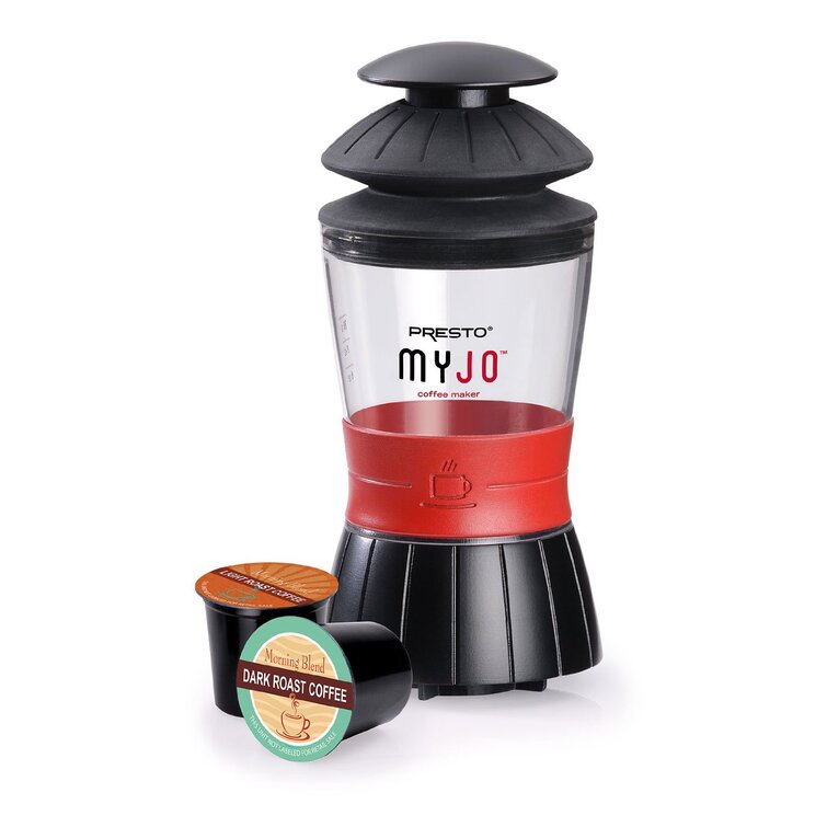 Presto MyJo™, K-Cup Coffee Maker Combo, Fresh Brew Compact Travel Coffee  Brewer, Kuerig K-Cup System, Coffee, Tea