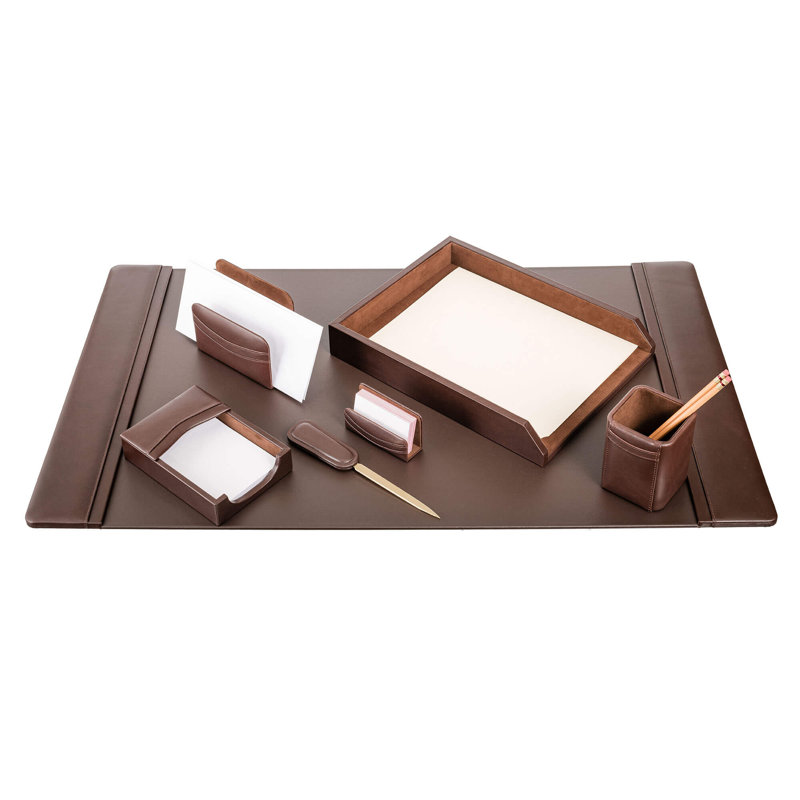 Ensemble de bureau 7 pièces, Brun chocolat