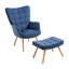 Bridgman Upholstered Armchair with Footstool-321876102