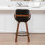 Tabouret de comptoir pivotant avec structure en bois Youngstown-123200649