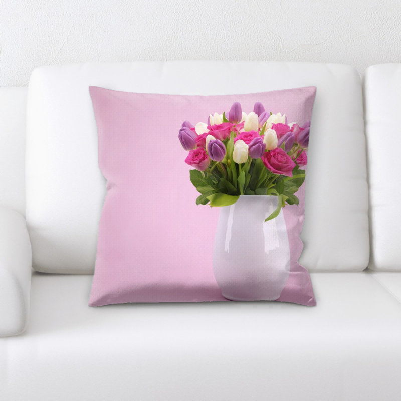 Coussin décoratif bouquet