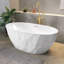 Baignoire de trempage autoportante double blanche autoportante en acrylique ovale l 59 po x P 30 po avec trop-plein et trop-plein intégré