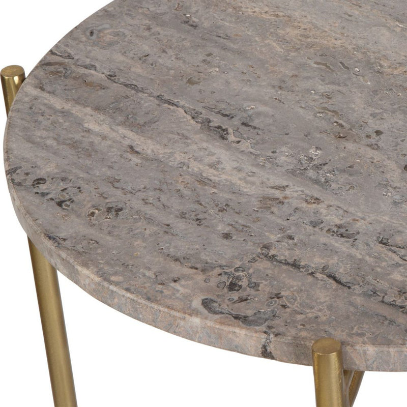  Table d'appoint H 22 po Travertine