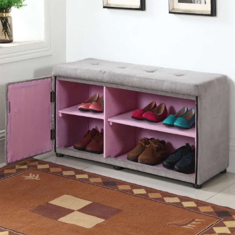 Grand repose-pieds de rangement de 18 po avec compartiment à chaussures