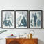 Moon Gazer I - reproduction sur mesure encadrée de qualité supérieure - 3 pièces-1323987976