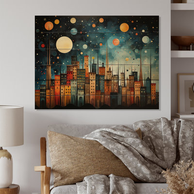Teal Coral Mexico Art the Broken - reproduction mexicaine sur bois de pin naturel