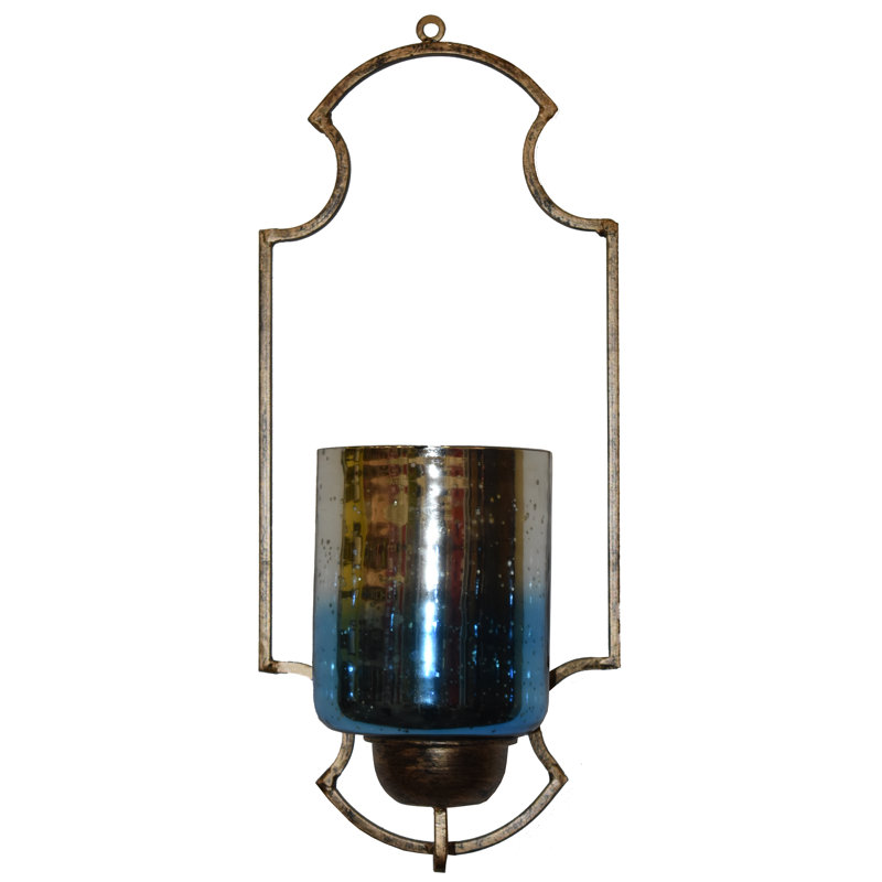 19.5'' H Metal Wall Wall Sconce, Gold