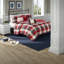 Ensemble de literie rustique, polyester confortable, style maison de campagne, maison douillette