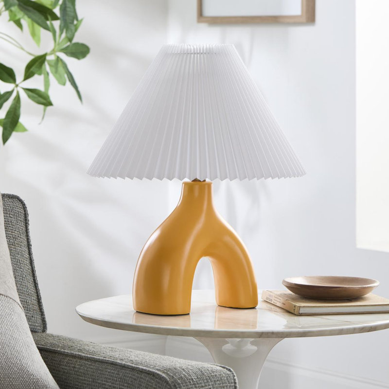 Celes Table Lamp, Orange, White