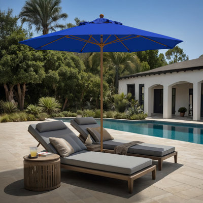 Parasol en bois de teck 9 pi