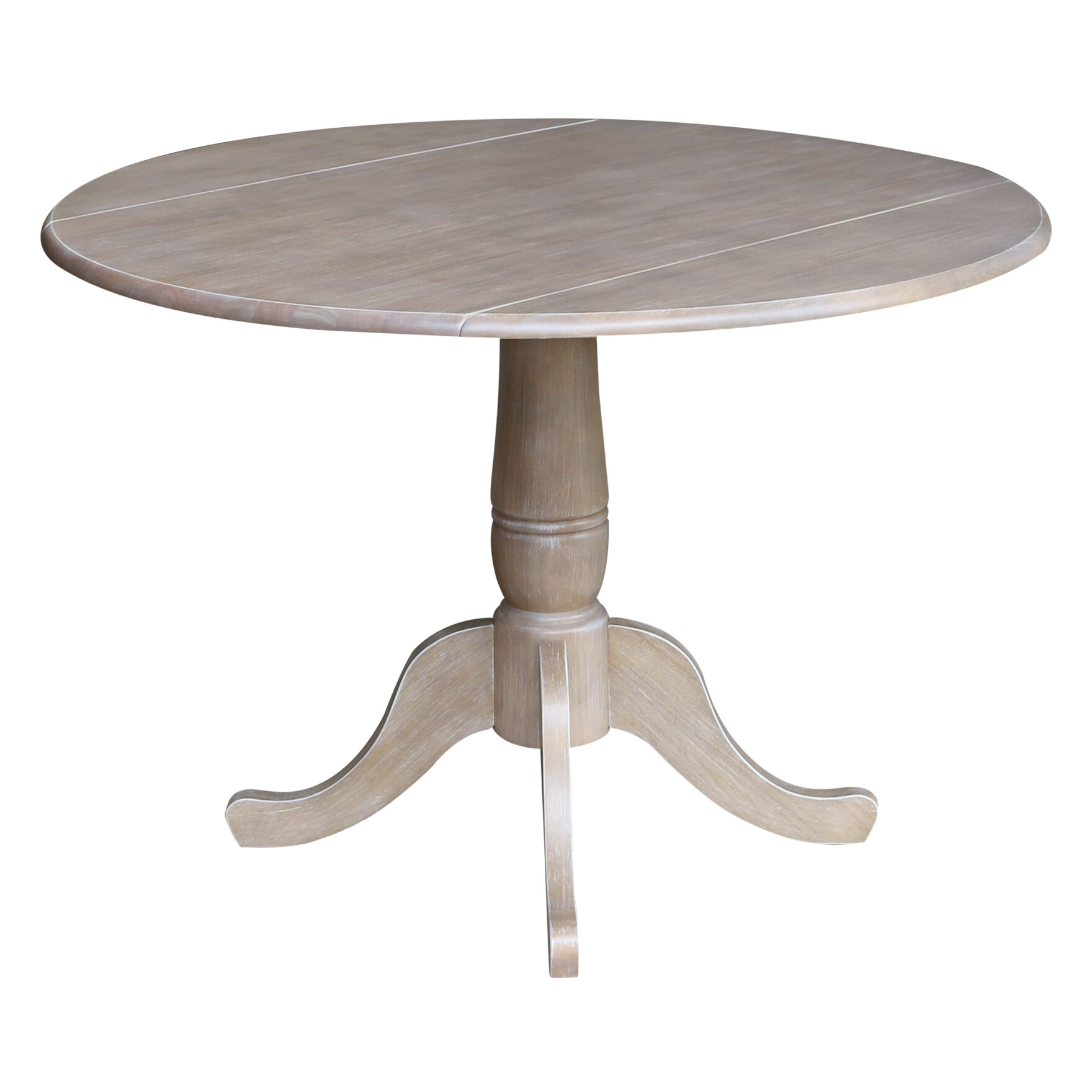 Canora Grey Sakamoto Drop Leaf Solid Wood Pedestal Dining Table ...